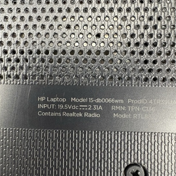 HP Laptop Notebook Computer 15.6 inch Ryzen 3 AMD Radeon 15-DB0066WM Tested Work - Picture 11 of 15